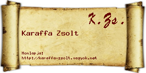 Karaffa Zsolt névjegykártya